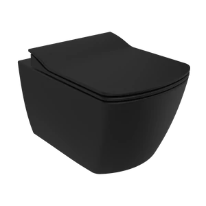 ELEGANT závesné WC, rimless, čierna