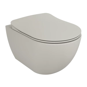 FREE závesné WC, rimless, sivá