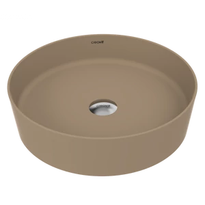 LOOP ROUND keramické umývadlo na dosku  Ø 45 cm, capuccino