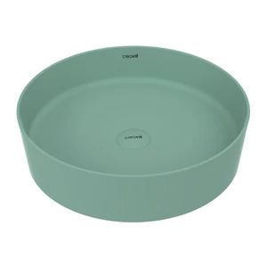 LOOP ROUND keramické umývadlo na dosku  Ø 45 cm, nílska zelená