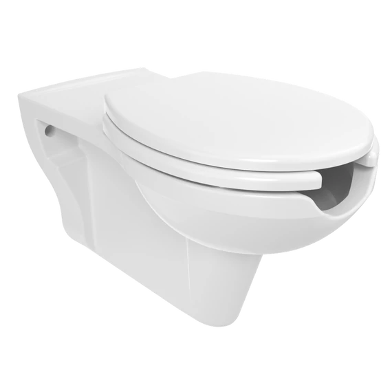 HANDICAPPED predĺžené závesné WC, s bidetovou sprškou, biela