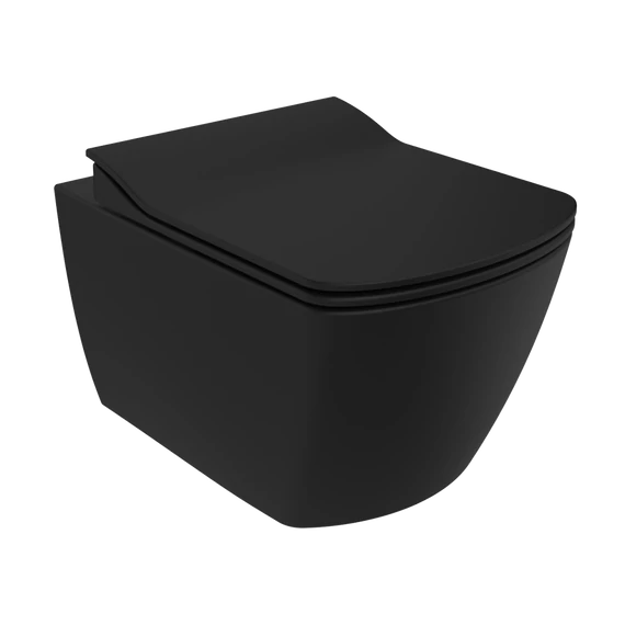 ELEGANT závesné WC, rimless, čierna