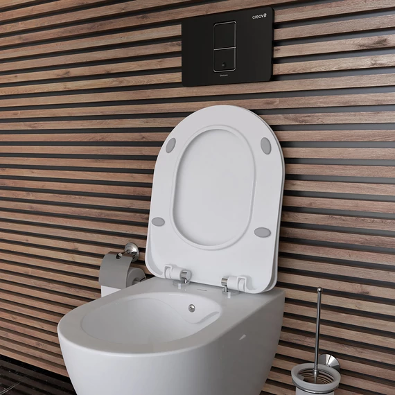 FREE závesné WC s bidetovou sprškou, rimless, biela