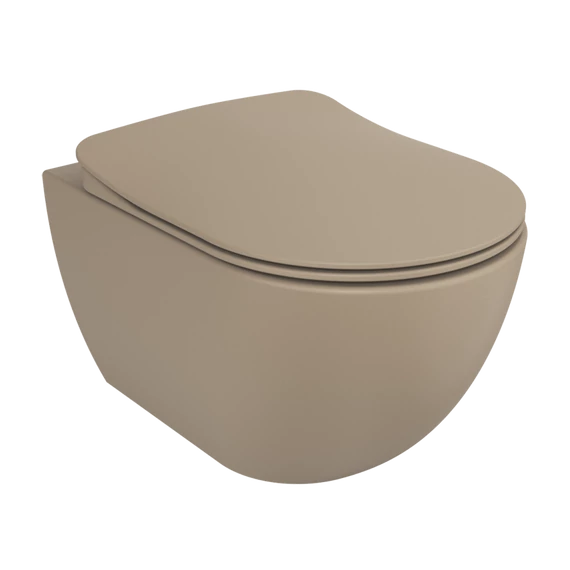 FREE závesné WC, rimless, cappuccino
