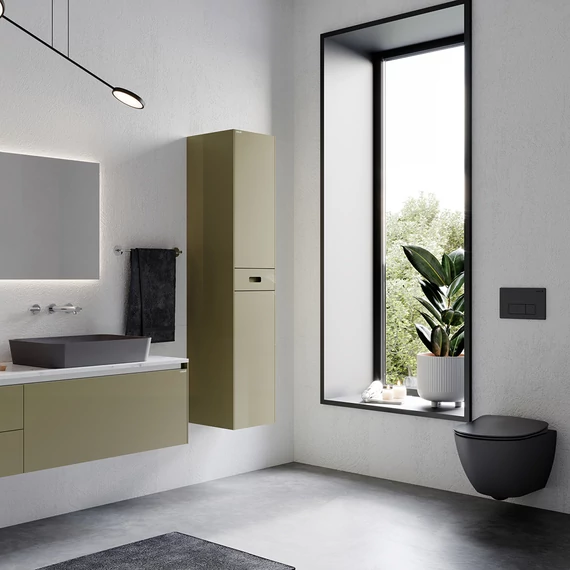FREE závesné WC, rimless, čierna