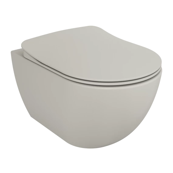 FREE závesné WC, rimless, sivá