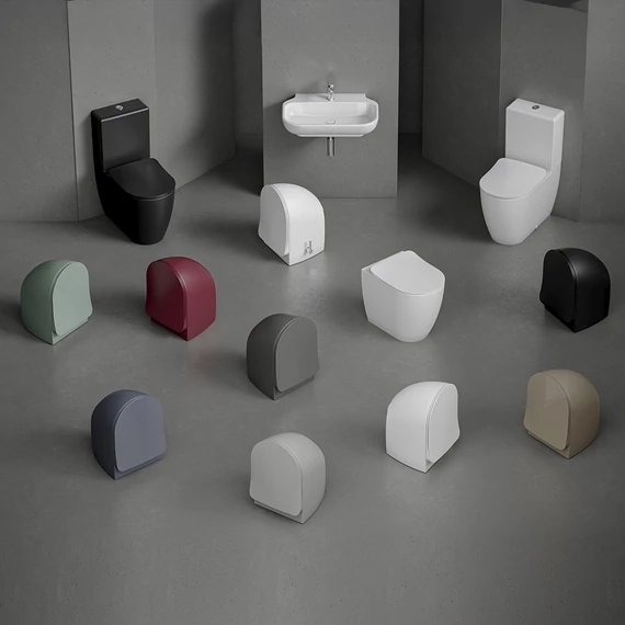 FREE kombi WC- set, rimless, biela