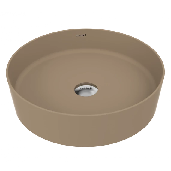 LOOP ROUND keramické umývadlo na dosku  Ø 45 cm, capuccino