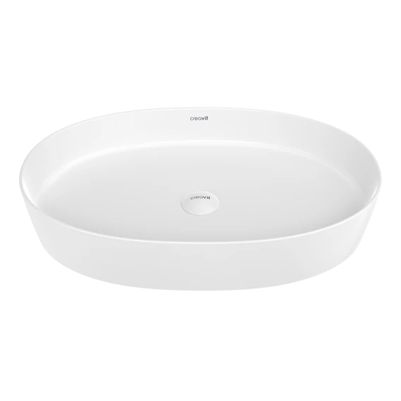 LOOP OVAL keramické umývadlo na dosku 60x40 cm, biela