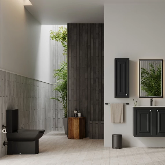 LARA kombi WC-set s bidetovou sprškou, čierna