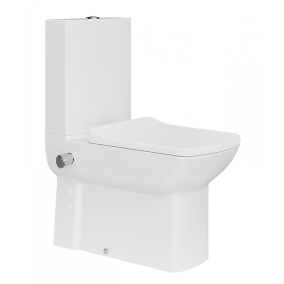 LARA kombi WC-set s bidetovou sprškou a integrovaným ventilom na studenú vodu, biela