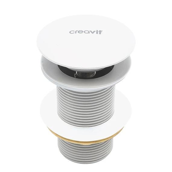 CREAVIT umývadlová výpusť, click-clack, biela