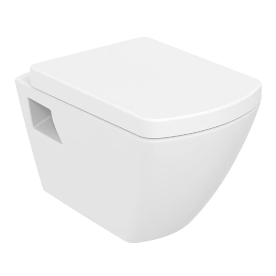 TETRA závesné WC, rimless, biela