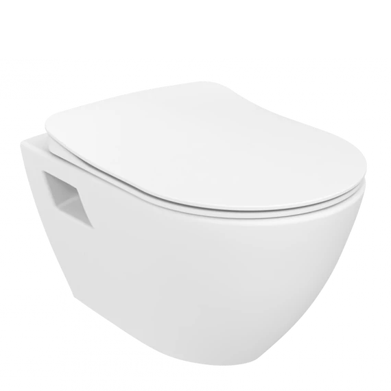 TERRA závesné WC s bidetovou sprškou, rimless, biela