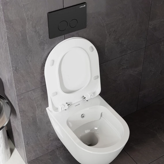 TERRA závesné WC s bidetovou sprškou, rimless, biela